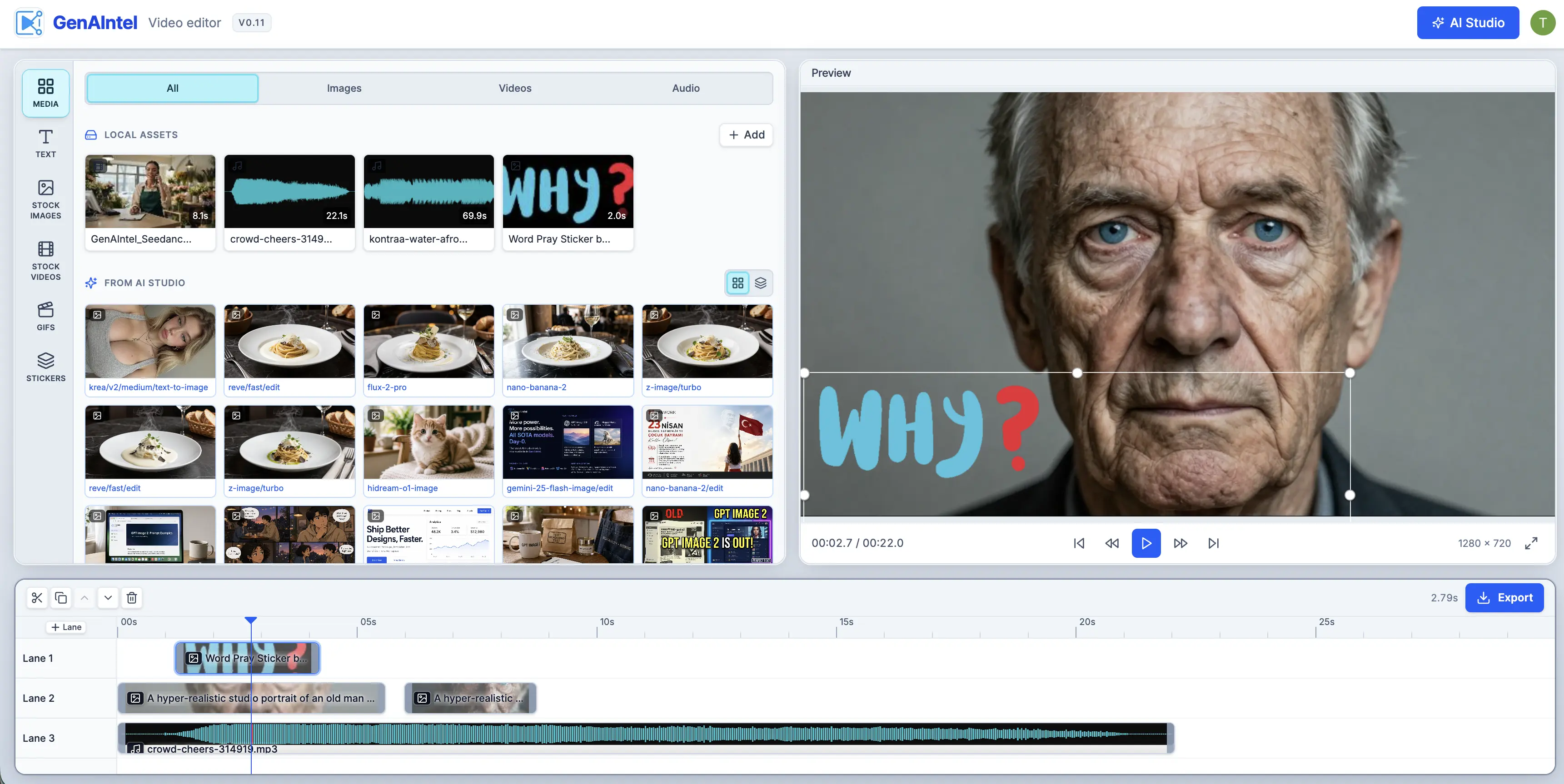 Free online video editor preview